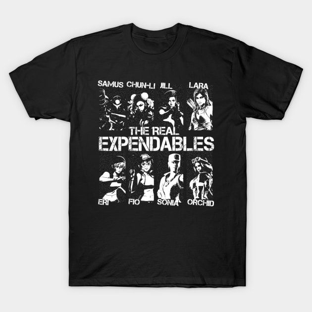 Expendables videogames females T-Shirt by Bolivian_Brawler